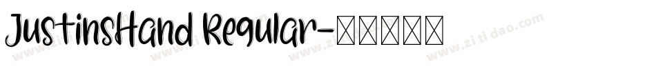 JustinsHand Regular字体转换